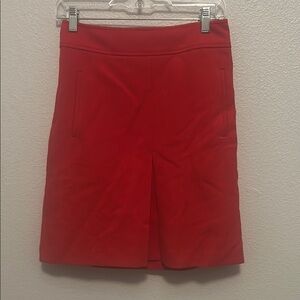 Ann Taylor Loft Red Skirt with Front Pleat /0